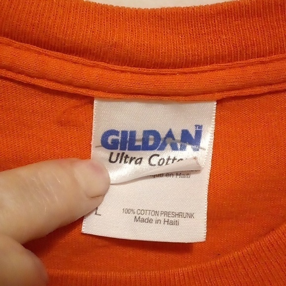 "ROWDY BUNCH" Short Sleeve Orange T-Shirt - Size Large - Picture 5 of 9